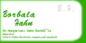 borbala hahn business card